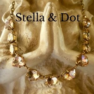 Stella & Dot Pink Crystal Statement Necklace